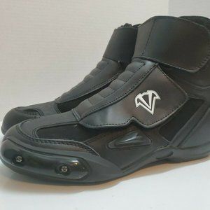 Vega Merge Black Leather Motorcycle Boots~Women's Size 11 - Light Use.